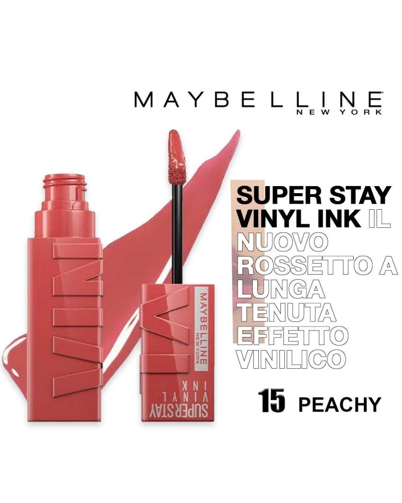 ROSSETTO MAYBELLINE VINYL INK 15 PESCA ROSSETTO MAYBELLINE VINYL INK 15 PESCA